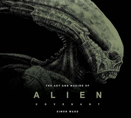 Close-up of an Alien Xenomorph head, book cover for “Alien: Covenant”.