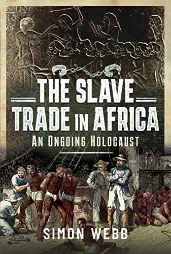 Book cover depicting enslaved people, chains, and a ship, titled “The Slave Trade in Africa.”