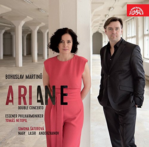 CD cover featuring a man and woman in formal attire in an empty room.