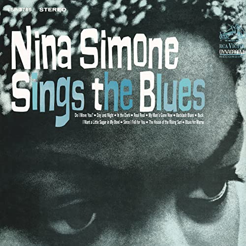Album cover for Nina Simone’s “Sings the Blues” with portrait.