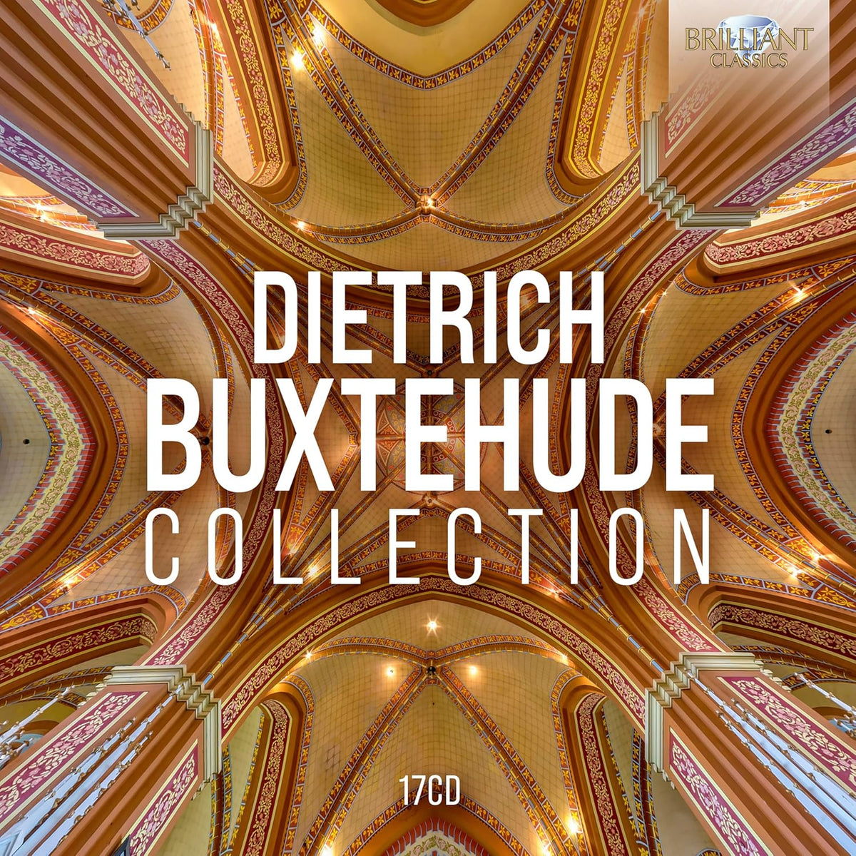 CD cover for Dietrich Buxtehude’s collection, featuring ornate ceiling imagery.