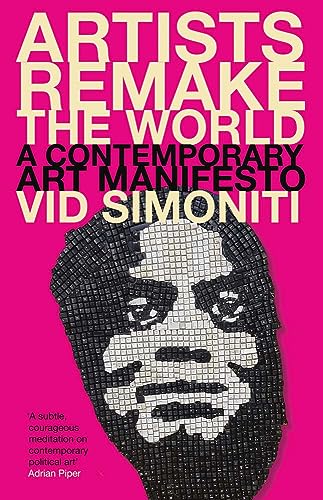 Book cover with pink background, pixelated face, and bold title text.