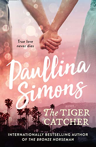Book cover: two pairs of hands clasped, palm trees, pink and orange hues.