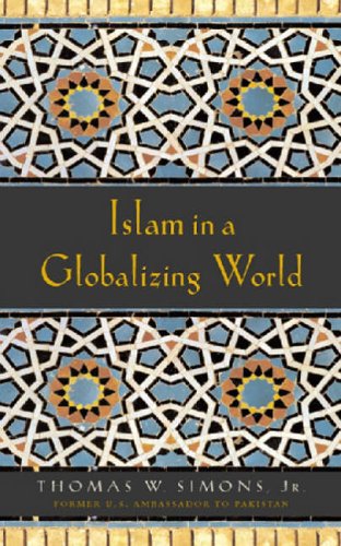 Book cover: “Islam in a Globalizing World” with geometric Islamic patterns.