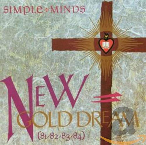 Simple Minds “New Gold Dream” CD cover with cross and heart design.