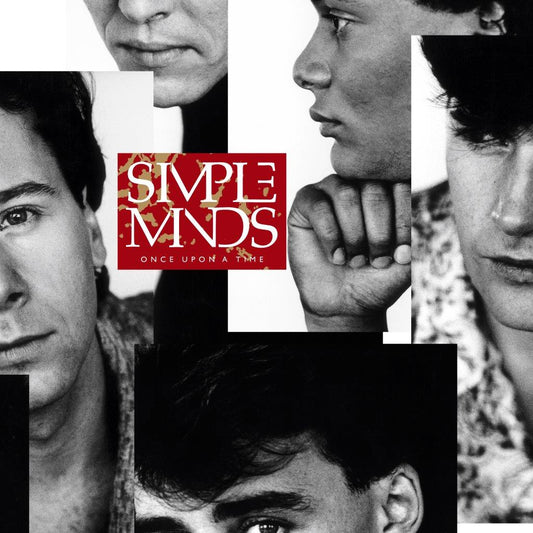 Simple Minds "Once Upon A Time" album cover with band member portraits.