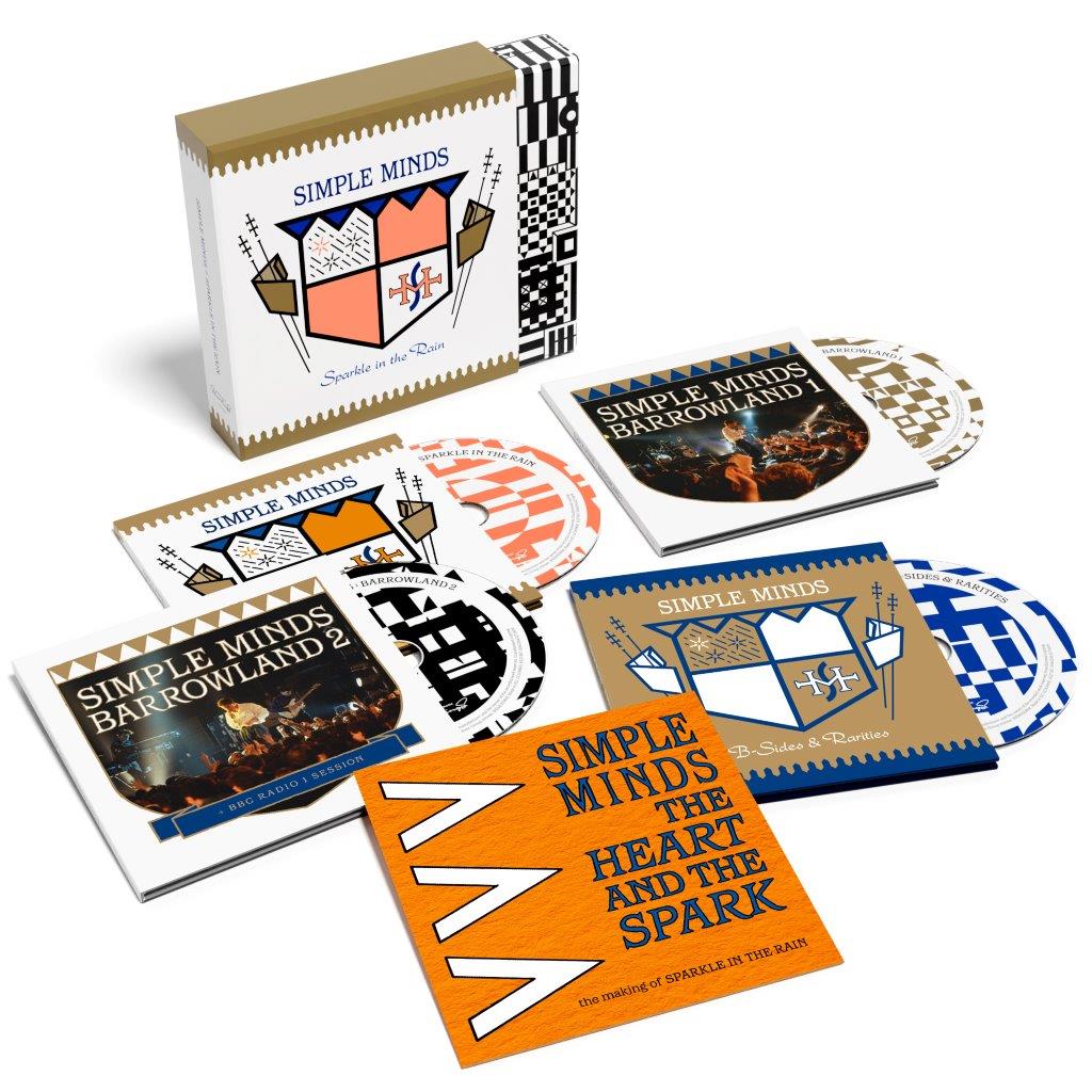 Simple Minds “Sparkle In The Rain” 40th Anniversary boxset with CDs and booklet.