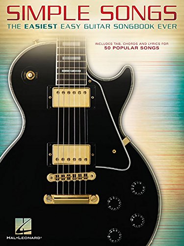 Guitar songbook cover featuring a black electric guitar and title "Simple Songs".
