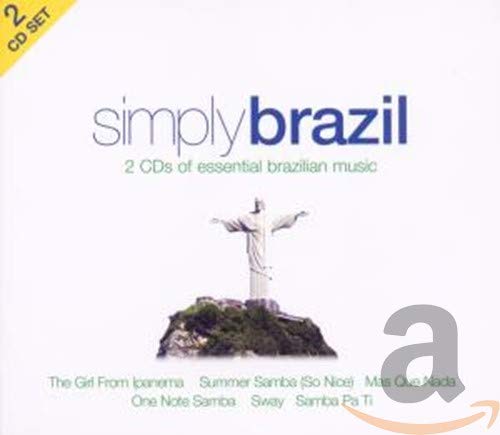 CD cover of "Simply Brazil" featuring Christ the Redeemer statue and tracklist.