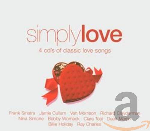 CD cover for “Simply Love” featuring a red heart and artist names.