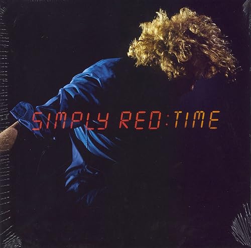 Album cover for Simply Red’s “Time,” featuring a man with curly hair.