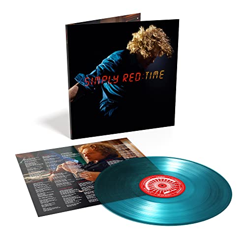 Simply Red "Time" vinyl record with album cover and insert.