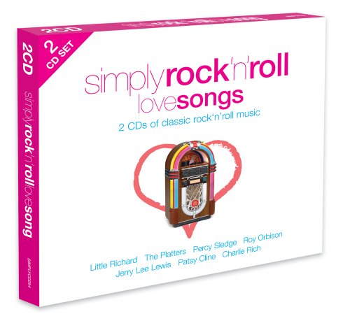 White CD case with pink accents, featuring a jukebox and artist names listed.
