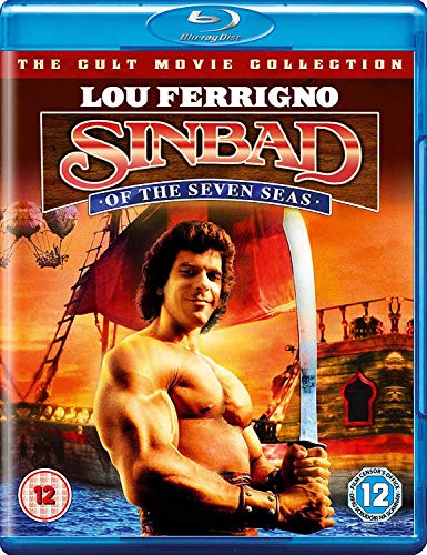 Blu-ray cover for "Sinbad of the Seven Seas" featuring Lou Ferrigno.