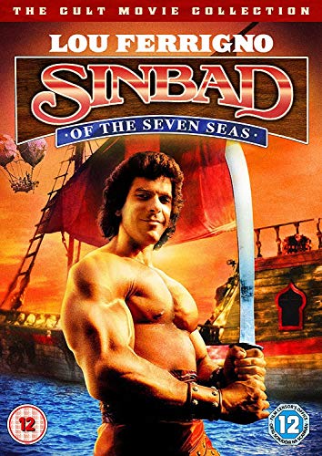 DVD cover featuring Lou Ferrigno as Sinbad holding a curved sword.