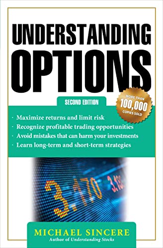 Book cover for Understanding Options Second Edition by Michael Sincere with stock market display.