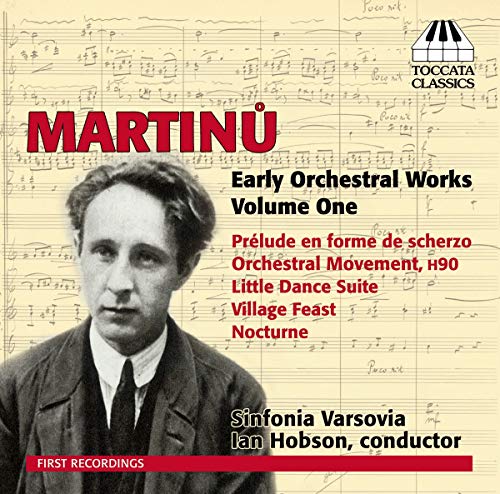 CD cover featuring composer Bohuslav Martinů and musical notation.
