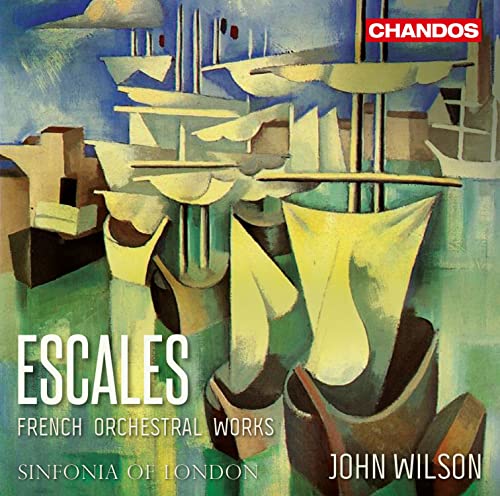 CD cover: abstract painting of boats, text “Escales”, “John Wilson”.