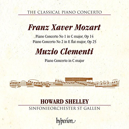 CD cover for Mozart & Clementi piano concertos performed by Howard Shelley.