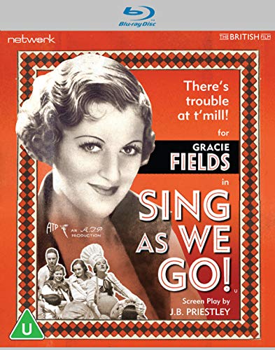 Sing As We Go!" Blu-ray cover featuring Gracie Fields in a portrait.