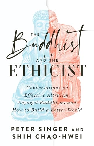 Book cover featuring a split image of a blue and red seated figure.