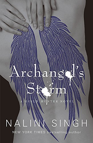 Book cover: woman’s back with blue wing design and title text.
