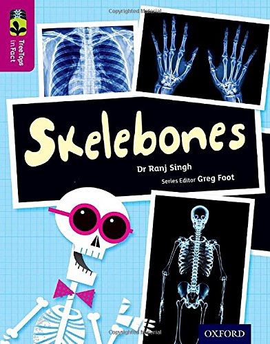 Book cover featuring a cartoon skeleton and X-ray images of bones.