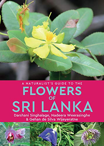 Book cover featuring yellow flowers and text: "A Naturalist's Guide to the Flowers of Sri Lanka.