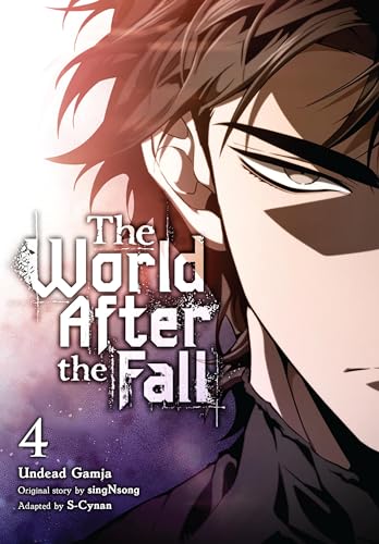 Manga cover: close-up of a man’s face, title “The World After the Fall, Vol. 4.”