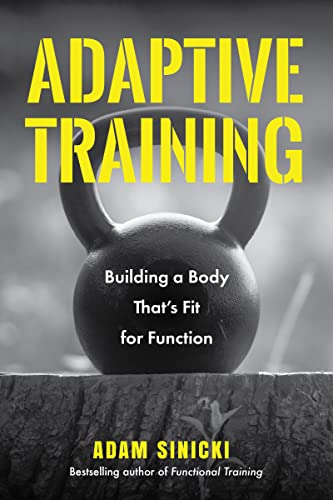 Book cover: "Adaptive Training" with a kettlebell image.