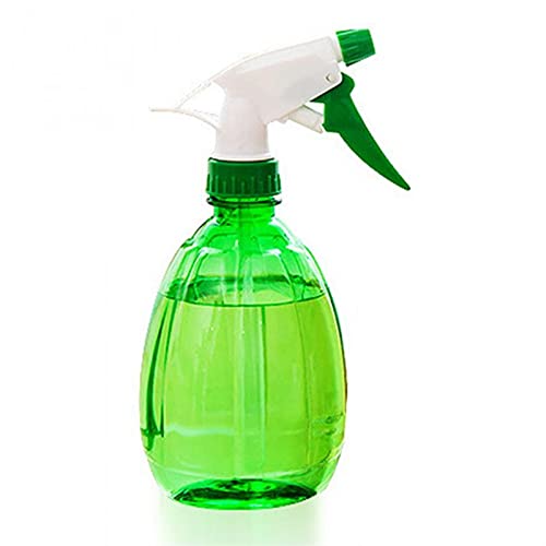 A green plastic spray bottle with a white and green trigger nozzle.