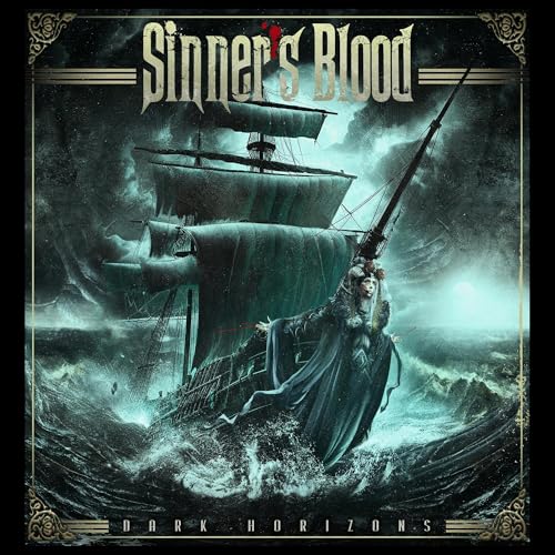Album cover: stormy seas, a ghostly ship, and a woman in flowing robes.