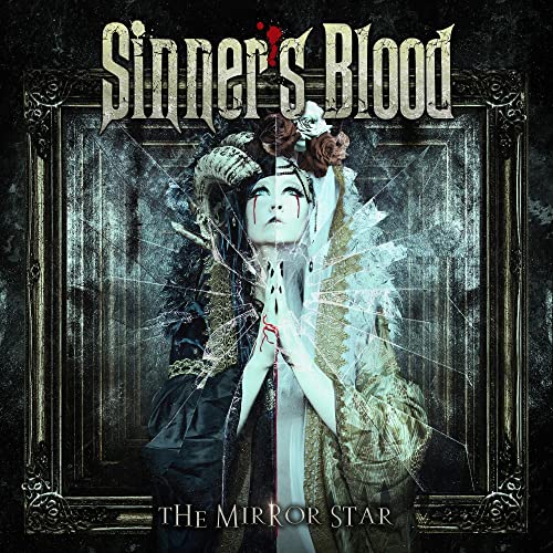 Album cover featuring a pale figure in ornate clothing behind a cracked mirror.
