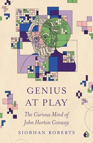 Book cover featuring a portrait of mathematician John Horton Conway with geometric shapes.
