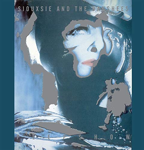 Siouxsie Sioux portrait with torn paper effect, album cover for Peepshow.