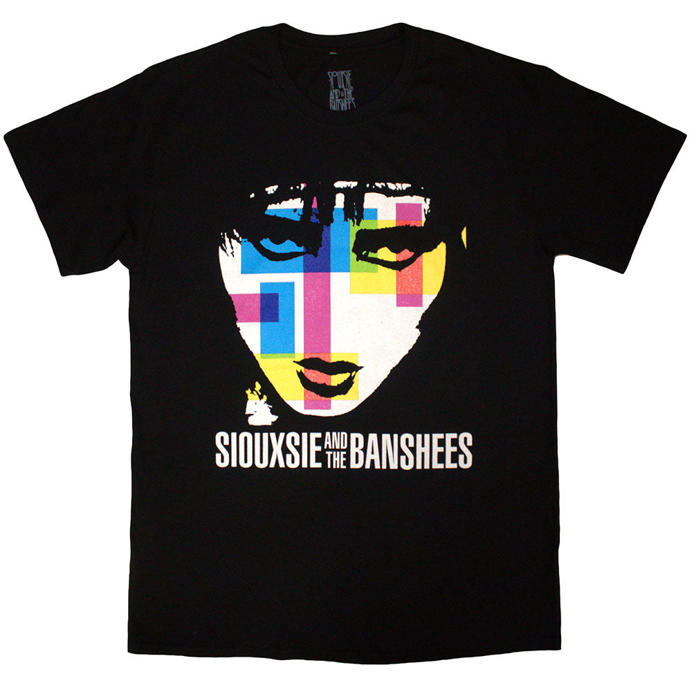 Black unisex T-shirt featuring the Siouxsie and the Banshees Once Upon A Time graphic.