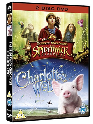 DVD cover for “Spiderwick Chronicles” and “Charlotte’s Web” with children and a pig.