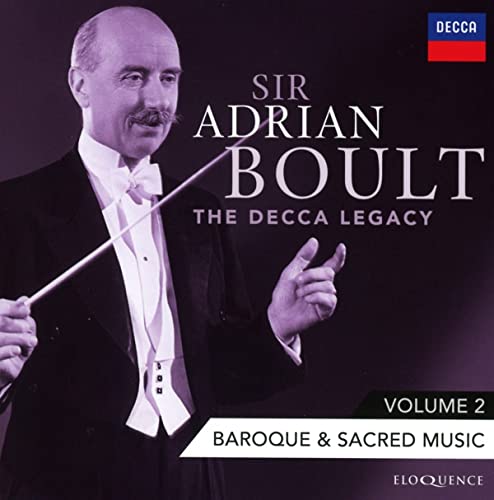 CD cover featuring portrait of conductor Sir Adrian Boult in formal wear.