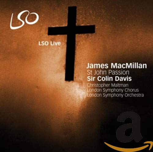 CD cover for James MacMillan’s St John Passion, with a cross.