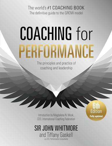 Book cover for Coaching for Performance, 6th edition, featuring a stylized eagle graphic.