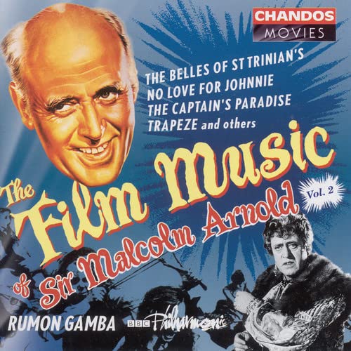 CD cover featuring composer Sir Malcolm Arnold and film stills.