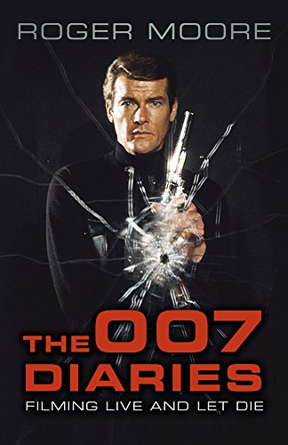 Book cover featuring Roger Moore as James Bond with broken glass.