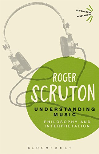 Book cover with headphones illustration, green circle, and text by Roger Scruton.