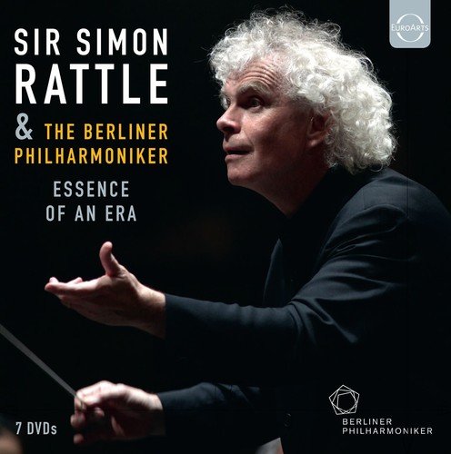 DVD cover featuring Sir Simon Rattle, conductor, in profile.