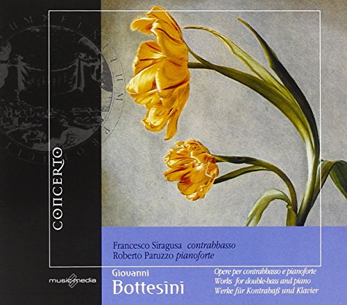 CD cover with yellow tulips, text listing musicians and composer Bottesini.