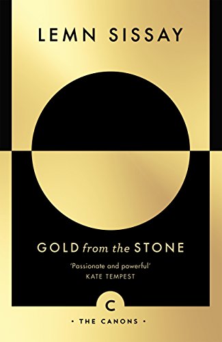 Book cover with a black and gold geometric design and the title Gold from Stone.