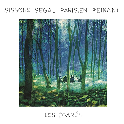 CD cover: Group of people in a dense, painted forest scene.
