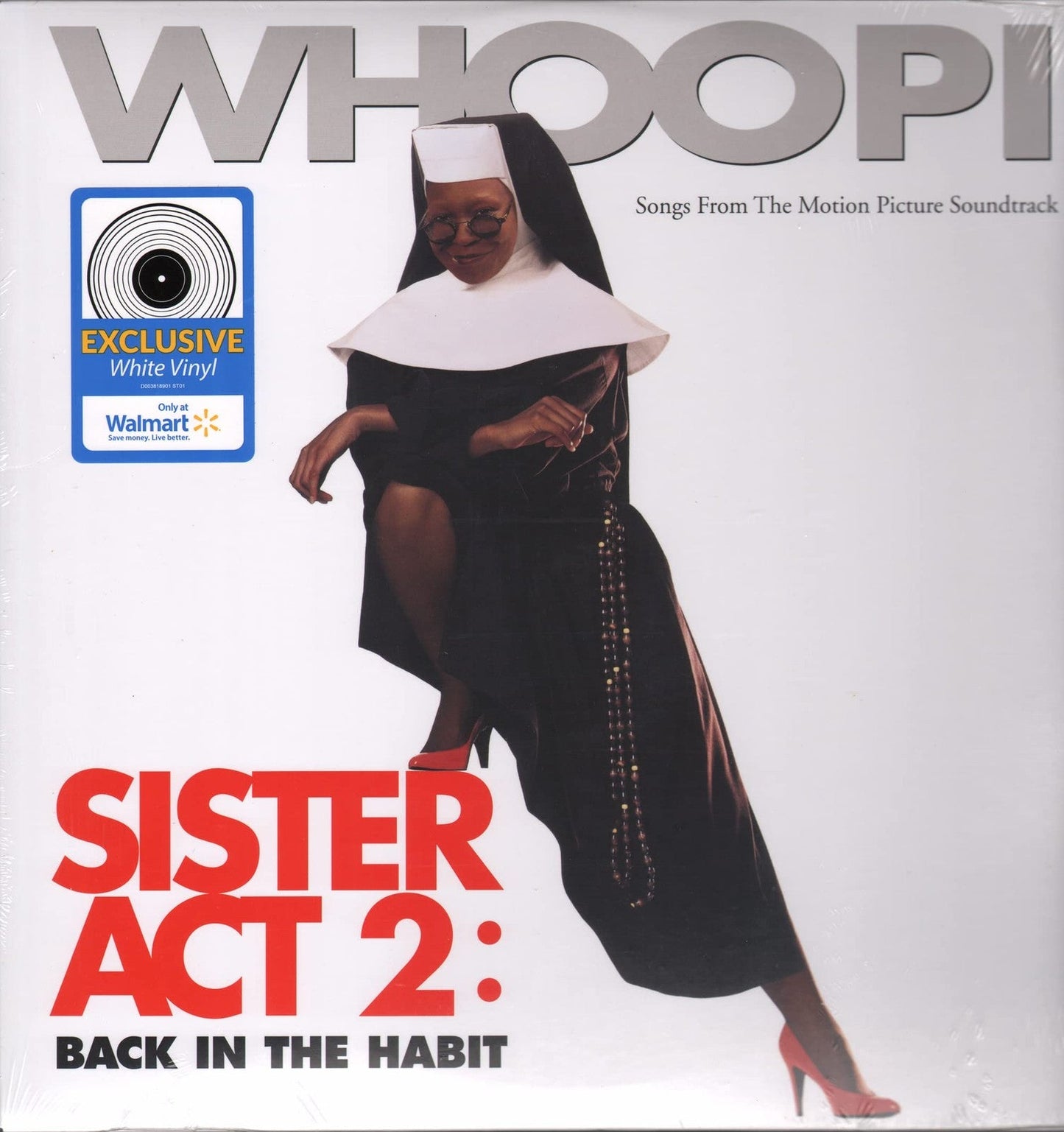 “Sister Act 2” soundtrack vinyl record cover featuring Whoopi Goldberg.