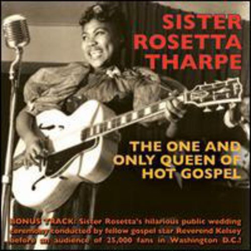 CD cover featuring Sister Rosetta Tharpe holding a guitar beside a microphone.