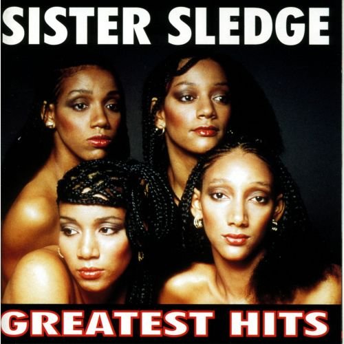CD cover of Sister Sledge’s “Greatest Hits” featuring four women’s portraits.